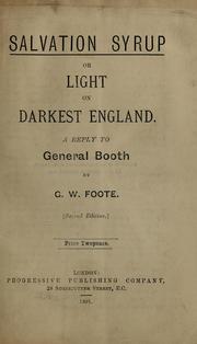Cover of: Salvation syrup, or, Light on darkest England: a reply to General Booth