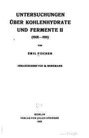 Cover of: Untersuchungen über kohlenhydrate und fermente ...
