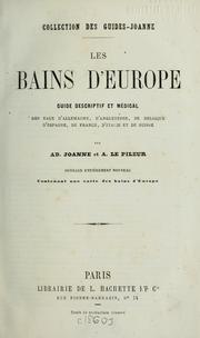 Cover of: Les bains d'Europe by Adolphe Laurent Joanne