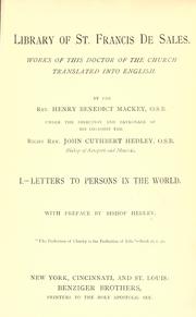 Cover of: Letters to persons in the world