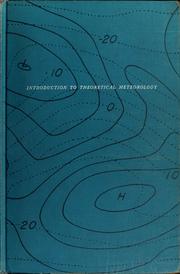 Cover of: Introduction to theoretical meteorology. by Seymour L. Hess