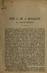 Cover of: Why I am a socialist