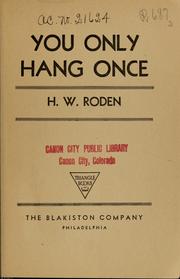 Cover of: You only hang once