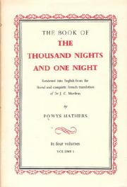 Cover of: The book of the thousand nights and one night