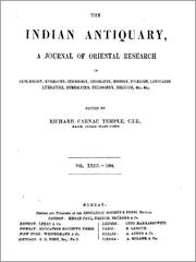 Cover of: The Indian Antiquary by edited by Richard Carnac Temple, ...