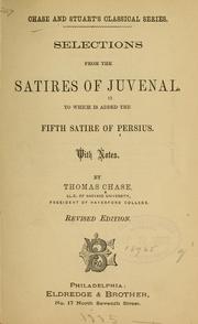 Cover of: Selections from the Satires of Juvenal by Juvenal