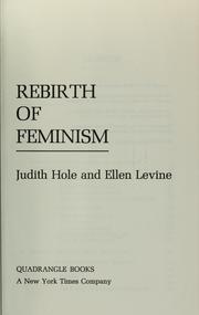Cover of: Rebirth of feminism by Judith Hole