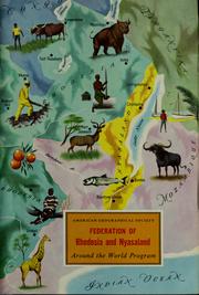 Cover of: The Federation of Rhodesia and Nyasaland by Evelyn Irons