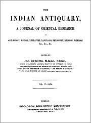 Cover of: The Indian Antiquary by edited by Jas. Burgess, ...
