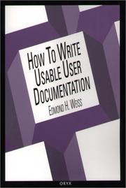 Cover of: How to write usable user documentation