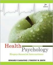 Health psychology by Edward P. Sarafino