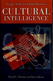 Cover of: Cultural intelligence by David C. Thomas