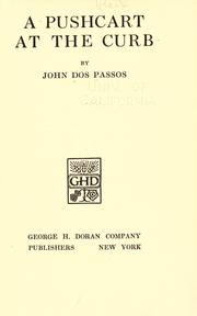 Cover of: A pushcart at the curb by John Dos Passos
