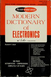 Cover of: Modern dictionary of electronics