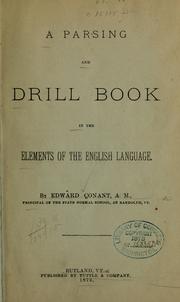 Cover of: A parsing and drill book in the elements of the English language