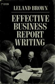 Cover of: Effective business report writing