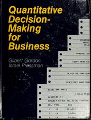 Cover of: Quantitative decision-making for business