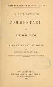 Cover of: Caii Julii Caesaris commentarii de bello gallico...