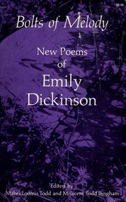 Cover of: Bolts of melody by Emily Dickinson