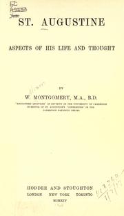 Cover of: St. Augustine, aspects of his life and thought. by W. Montgomery