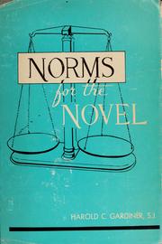 Cover of: Norms for the novel.