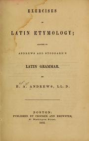 Cover of: Exercises in Latin etymology