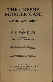 Cover of: The Greene murder case: a Philo Vance story
