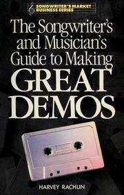 Cover of: The songwriter's and musician's guide to making great demos