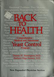 Cover of: Back to health
