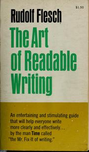 Cover of: The art of readable writing by Rudolf Flesch