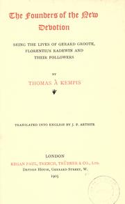 The founders of the new devotion by Thomas à Kempis