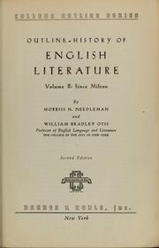 Cover of: Outline-history of English literature ...
