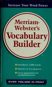 Cover of: Merriam-Webster's vocabulary builder