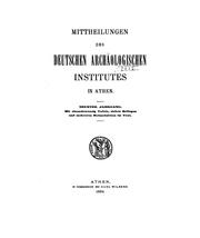 Cover of: Mitteilungen des Deutschen archäologischen Instituts, athenische Abteilung. 9, 1884 by Deutsches Archäologisches Institut, Athenische Abteilung