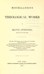 Cover of: Miscellaneous theological works of Emanuel Swedenborg by Emanuel Swedenborg