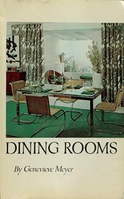 Cover of: Dining rooms.