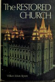 Cover of: The restored church by William Edwin Berrett