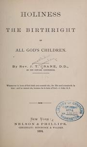 Cover of: Holiness the birthright of all God's children.