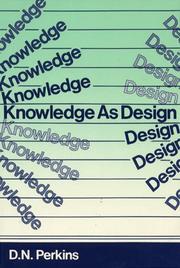 Cover of: Knowledge as design
