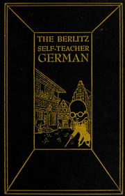 Cover of: The Berlitz self-teacher: German. by Berlitz Schools of Languages of America., Berlitz Schools of Languages of America