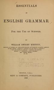 Cover of: Essentials of English grammar, for the use of schools