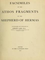 Cover of: Facsimiles of the Athos fragments of the Shepherd of Hermas
