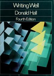 Cover of: Writing well by Donald Hall
