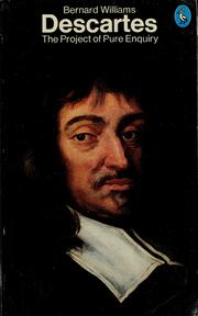 Cover of: Descartes: the project of pure enquiry