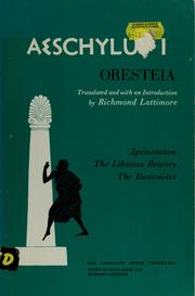 Cover of: Oresteia by Aeschylus
