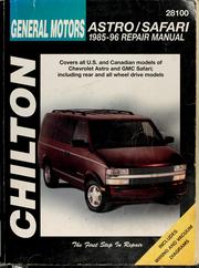 Cover of: Chilton's GM Astro/Safari: 1986-96 repair manual