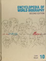 Encyclopedia of world biography by Gale Research Inc