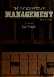 Cover of: The encyclopedia of management. by Carl Heyel