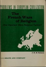 Cover of: The French wars of religion