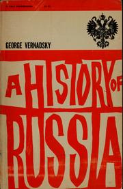 A history of Russia by Vernadsky, George